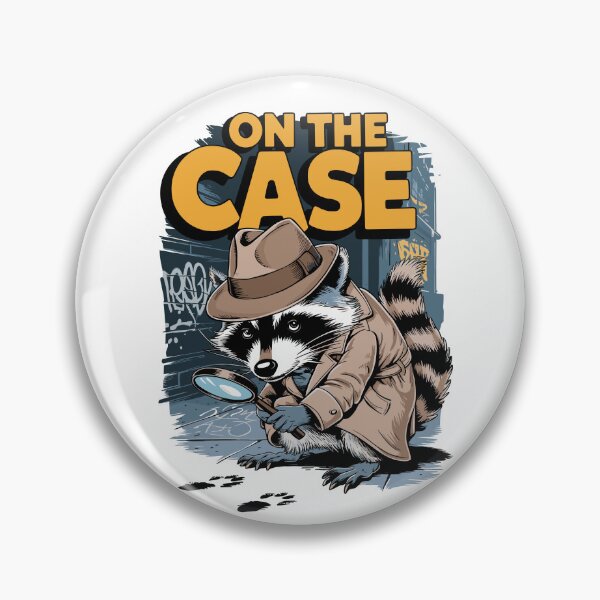Item preview, On The Case, Raccoon Detective, Funny Animal, Wildlife Investigator, Crime Solver, Detective Theme, Mystery Enthusiast designed and sold by PaleWhaleStudio.