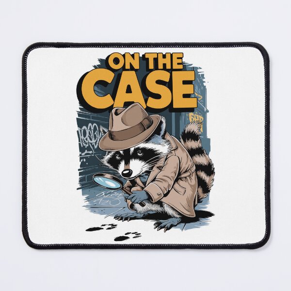 Item preview, On The Case, Raccoon Detective, Funny Animal, Wildlife Investigator, Crime Solver, Detective Theme, Mystery Enthusiast designed and sold by PaleWhaleStudio.