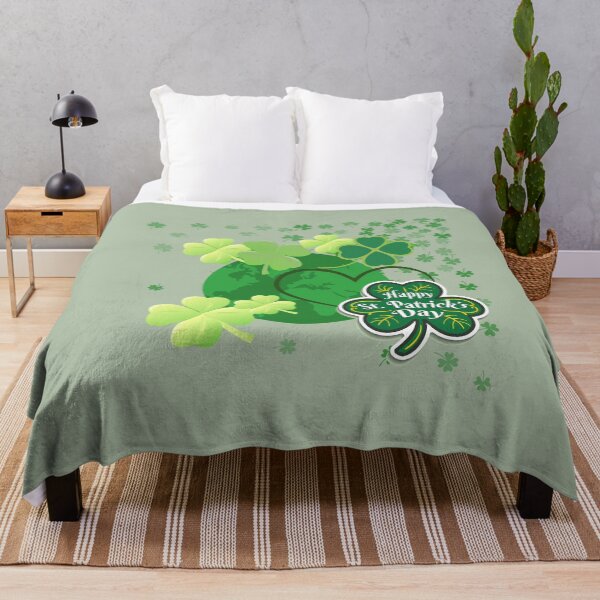 Item preview, The phrase “Happy St. Patrick’s Day” is prominently displayed on a large shamrock, symbolizing luck, prosperity, and Irish heritage. designed and sold by Wantanadesign.