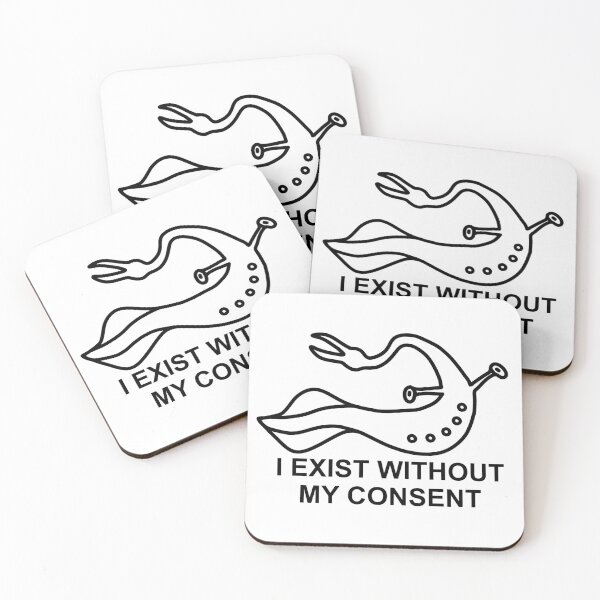 Item preview, Tully Monster I Exist Without My Consent Black and White designed and sold by ThePaleoDude.