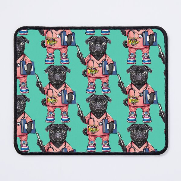 Item preview, Mental Health Nurse Pug designed and sold by FivePugs.