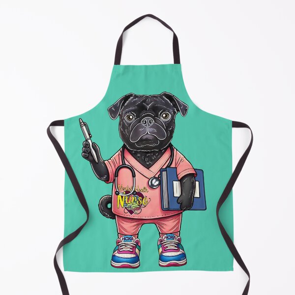Item preview, Mental Health Nurse Pug designed and sold by FivePugs.