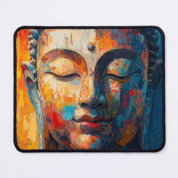 Item preview, Colourful Buddha Painting in Vintage Style designed and sold by AdamesArtStudio.