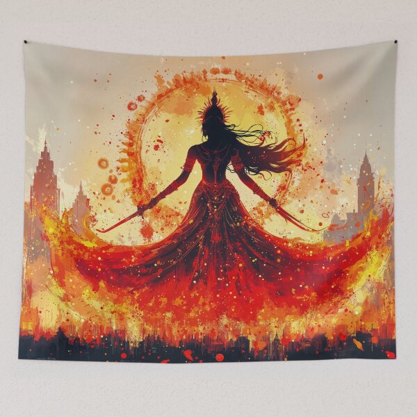 Item preview, Durga Hindu Goddess the Fire Queen designed and sold by AdamesArtStudio.