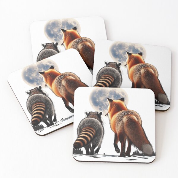 Item preview, Red Fox and Raccoon: Idyll in the Heart of the Moon designed and sold by Bobraiis.