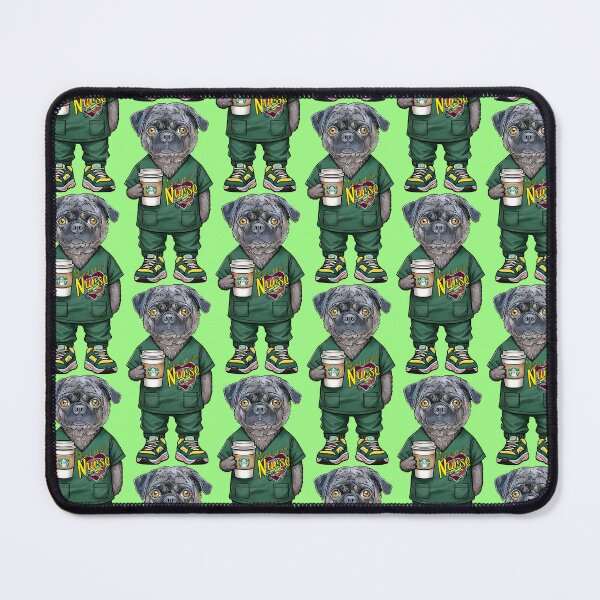 Item preview, Mental Health Nurse Pug designed and sold by FivePugs.