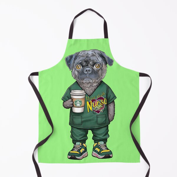 Item preview, Mental Health Nurse Pug designed and sold by FivePugs.