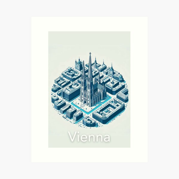 Item preview, Minimalist Map Vienna designed and sold by Wanderlust2652.