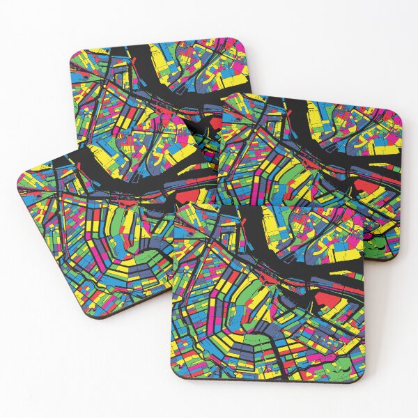Item preview, Amsterdam Pop Art City Map Art designed and sold by Stadify.