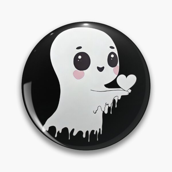 Item preview, Cute Ghost Holding a Heart - Adorable Valentine’s Day Illustration designed and sold by EmiBarDesign.