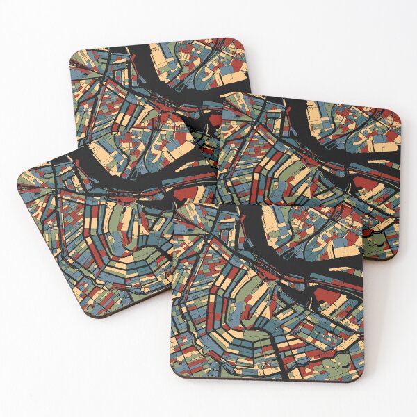 Item preview, Amsterdam Earthtone City Map Art designed and sold by Stadify.