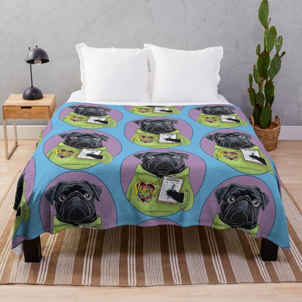 Item preview, Mental Health Nurse Pug designed and sold by FivePugs.