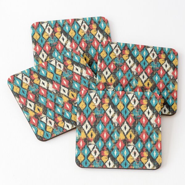 Item preview, Vibrant abstract design with ethnic diamond motifs designed and sold by Piotrek0001.