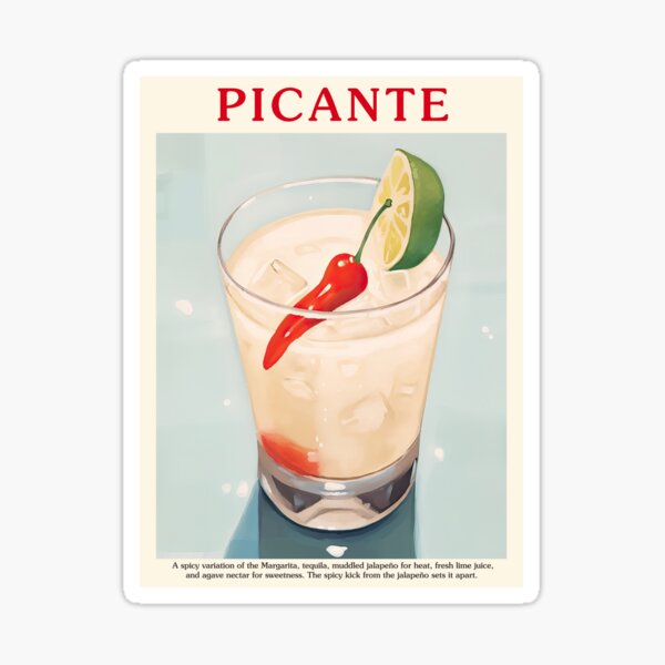 Item preview, Picante Poster Cocktail Kitchen Art  designed and sold by MamboArt.