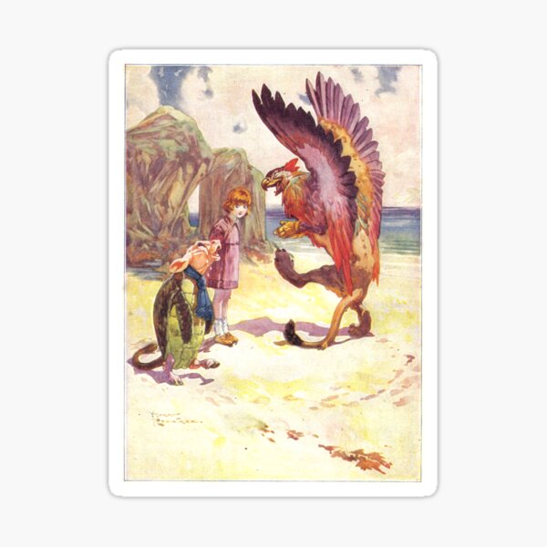 The Gryphon and the Mock Turtle Sticker