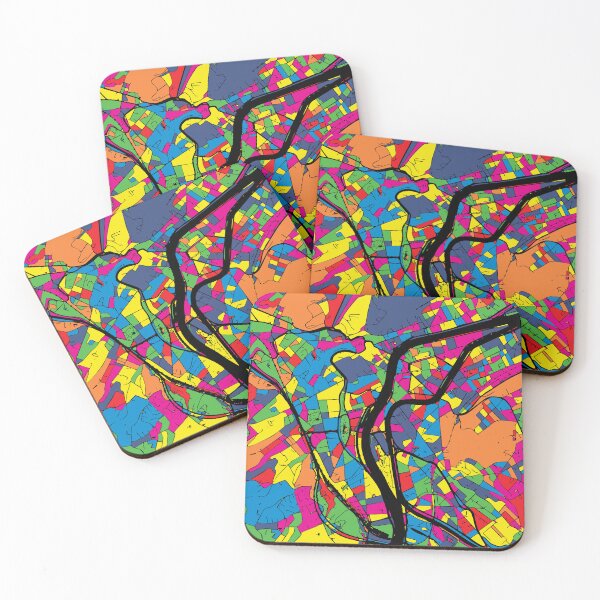Item preview, Liège Luik Belgium City Map in Pop Art Colorful Style designed and sold by Stadify.