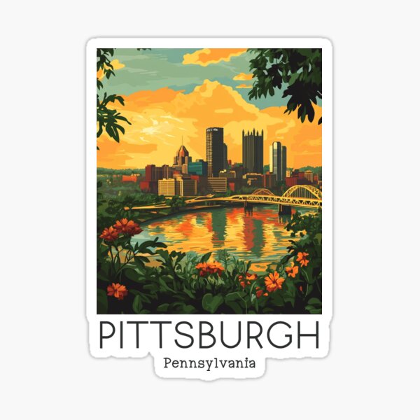 Item preview, A Vintage Travel Poster of Pittsburgh - Pennsylvania - United States designed and sold by GoodOldVintage.