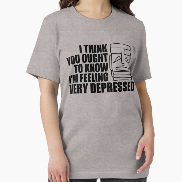 Item preview, Very Depressed (black text) designed and sold by spoonsmerch.