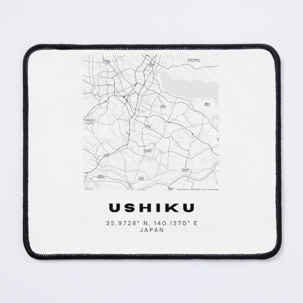 Item preview, Minimalist Ushiku Map Art - Japan City Coordinates Design designed and sold by RM-Journey.