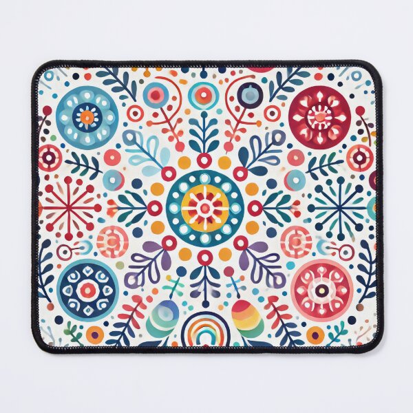 Item preview, Scandinavian Folk Art Floral Mandala - Multi-coloured Floral Design by heidiannemorris designed and sold by FOLK ART FUSION by heidiannemorris.