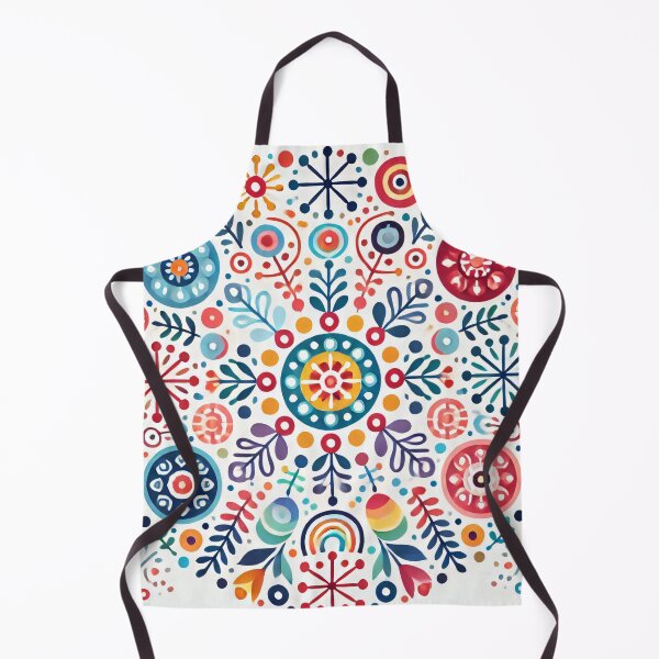 Item preview, Scandinavian Folk Art Floral Mandala - Multi-coloured Floral Design by heidiannemorris designed and sold by FOLK ART FUSION by heidiannemorris.