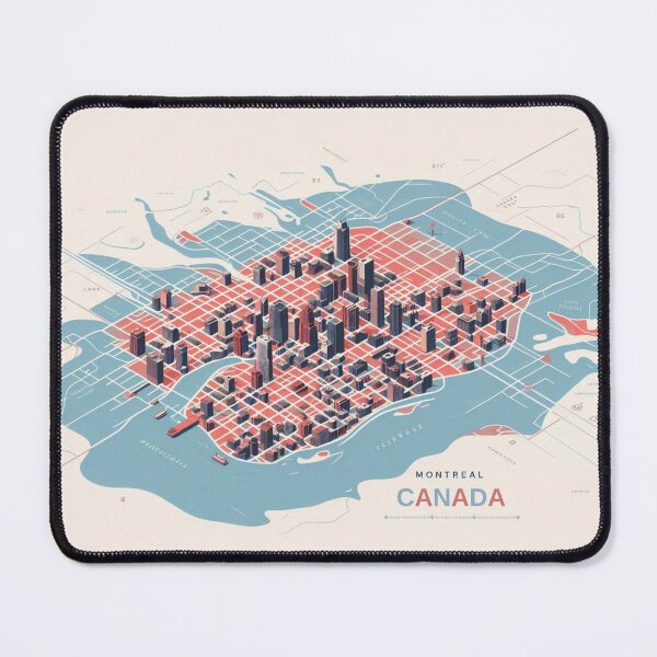Aperçu de l'œuvre Carte Minimaliste de Montréal créée et vendue par Wanderlust2652.