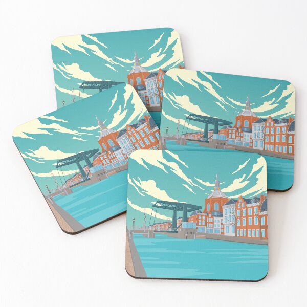 Item preview, Leiden Dutch Cityscape Travel Poster designed and sold by Stadify.