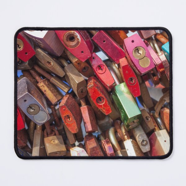 Item preview, Colorful love locks on the Schleusenbrücke at the Alsterfleet, Hamburg designed and sold by Torsten Krüger.