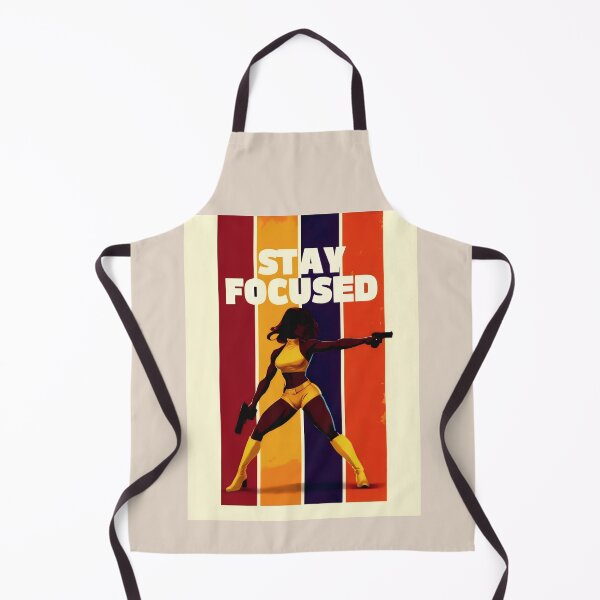 Item preview, Stay Focused Fearless Warrior In Yellow And Orange Stripes designed and sold by SplashTastic.