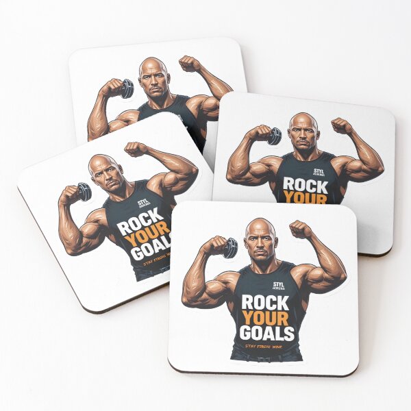 Item preview, Rock Your Goals – The Rock Motivational Sticker designed and sold by Vaibhav37.