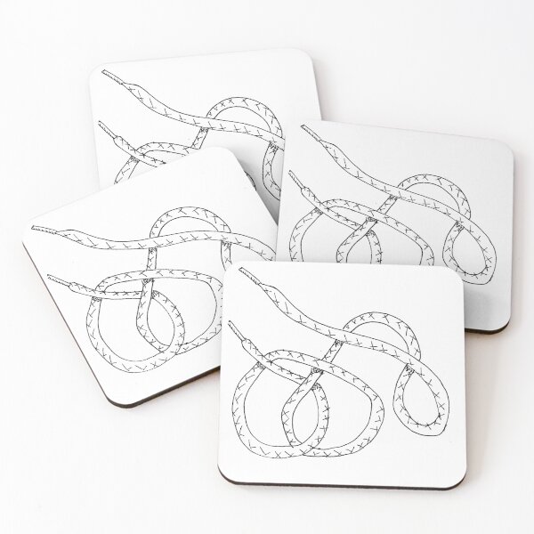 Item preview, Shoelace Illustration Black version 1 designed and sold by MagentaTwilight.