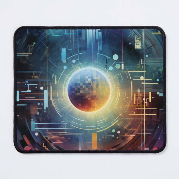 Item preview, Abstract futuristic sphere in digital style. Contemporary art designed and sold by GiriaGallery.