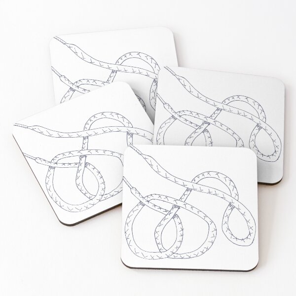 Item preview, Shoelace Illustration airforce blue version 2 designed and sold by MagentaTwilight.