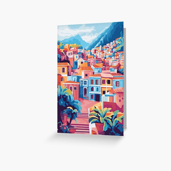 Item preview, Rio Favela Hillside Brazil Digital Art Print designed and sold by Nangka Travel Art.