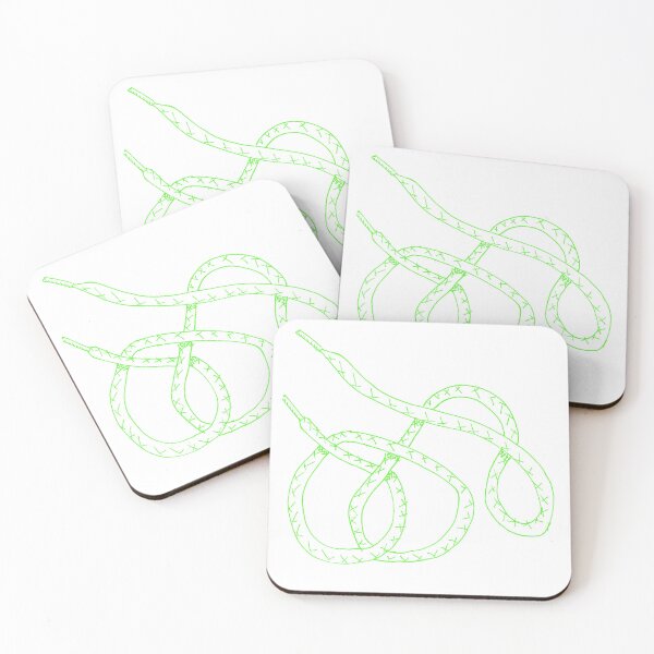 Item preview, Shoelace Illustration Neon Green version 1 designed and sold by MagentaTwilight.
