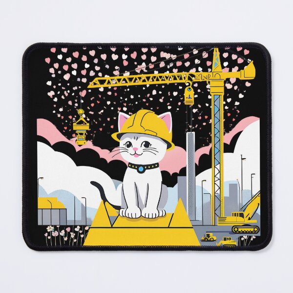 Item preview, Cat engineer for a woman construction engineer or construction manager  designed and sold by MegiSmile.