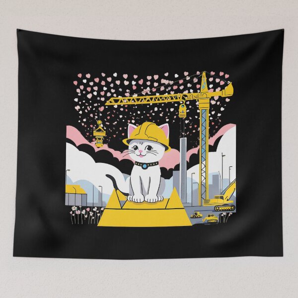 Item preview, Cat engineer for a woman construction engineer or construction manager  designed and sold by MegiSmile.