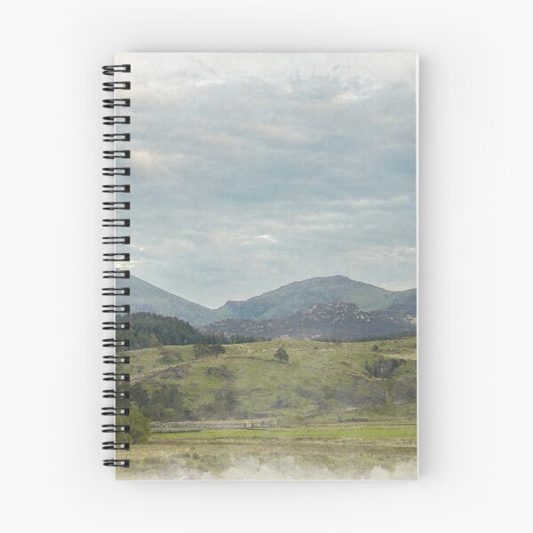 Item preview, Digital watercolour illustration of the Hebog mountain range designed and sold by RobThorley.