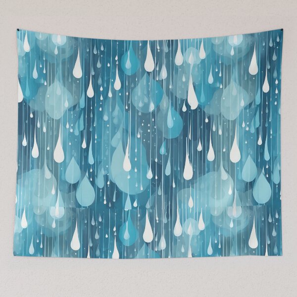 Item preview, Raindrop Symphony in Flowing Blue Patterns designed and sold by Traloch O'Laoi.