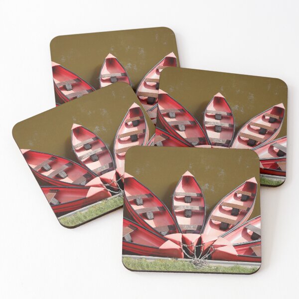 Item preview, Red canoes lying at a jetty, Germany designed and sold by Torsten  Krüger.