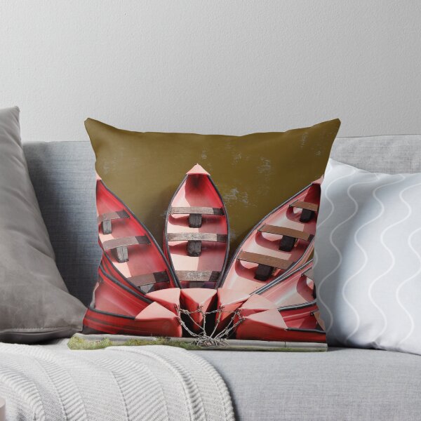 Item preview, Red canoes lying at a jetty, Germany designed and sold by Torsten  Krüger.