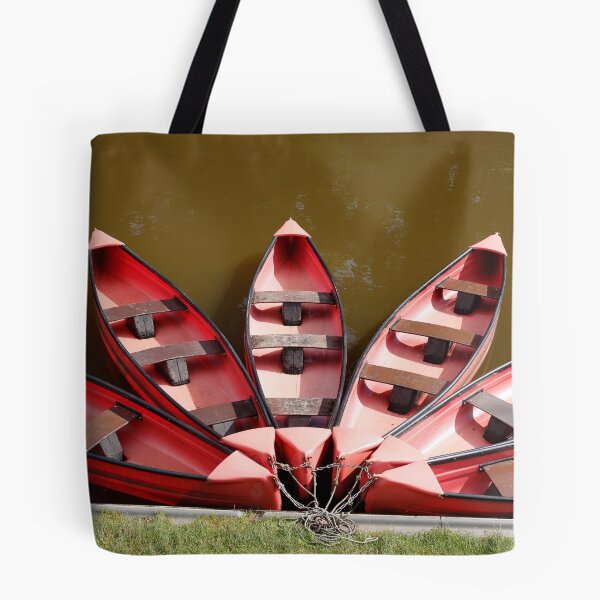 Item preview, Red canoes lying at a jetty, Germany designed and sold by Torsten  Krüger.