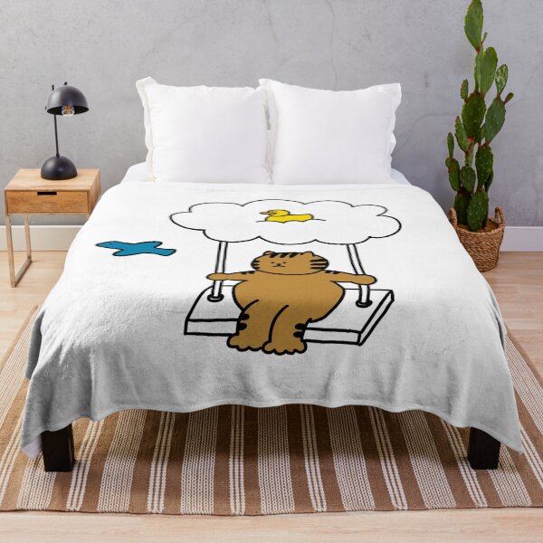 Item preview, a Cat on the swings and a Duck on the cloud designed and sold by superbaechoo.