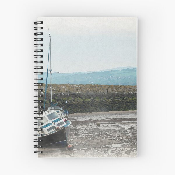Item preview, Digital watercolour illustration of the Rhos-on-Sea harbour.  designed and sold by RobThorley.