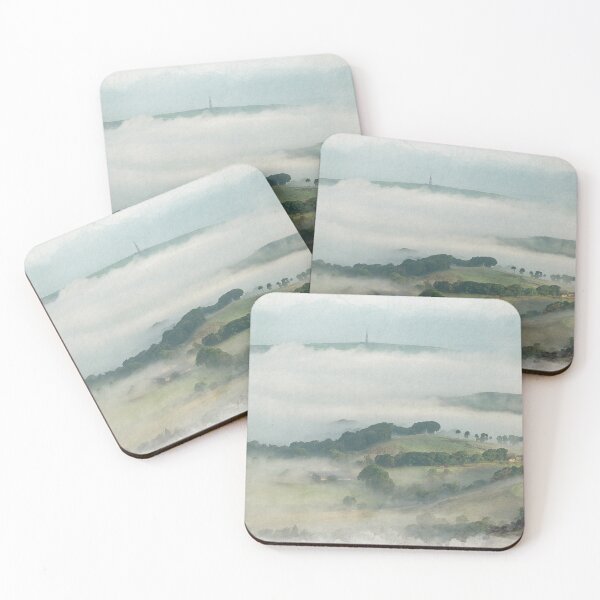 Item preview, A misty summer sunrise digital watercolour painting. designed and sold by RobThorley.