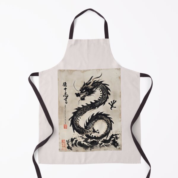 Item preview, Rising Dragon Over Waves in Brown and Gray designed and sold by SplashTastic.
