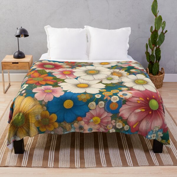 Item preview, Flowers, botanical, spring, floral pattern, cottagecore, Japanese pop art designed and sold by Sugar Wisdom .
