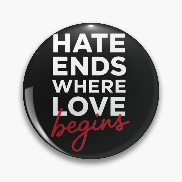 Item preview, Hate Ends Where Love Begins Anti-Hate, Anti-Bullying, Anti-Mobbing designed and sold by Anniko Art Studio.