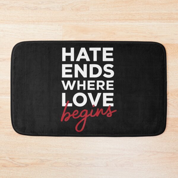 Item preview, Hate Ends Where Love Begins Anti-Hate, Anti-Bullying, Anti-Mobbing designed and sold by Anniko Art Studio.