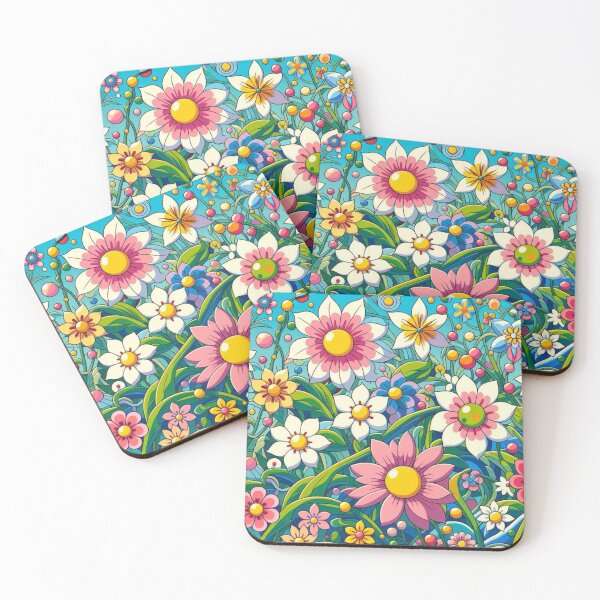 Item preview, Flowers, botanical, spring, floral pattern, cottagecore, Japanese pop art designed and sold by Sugar Wisdom .